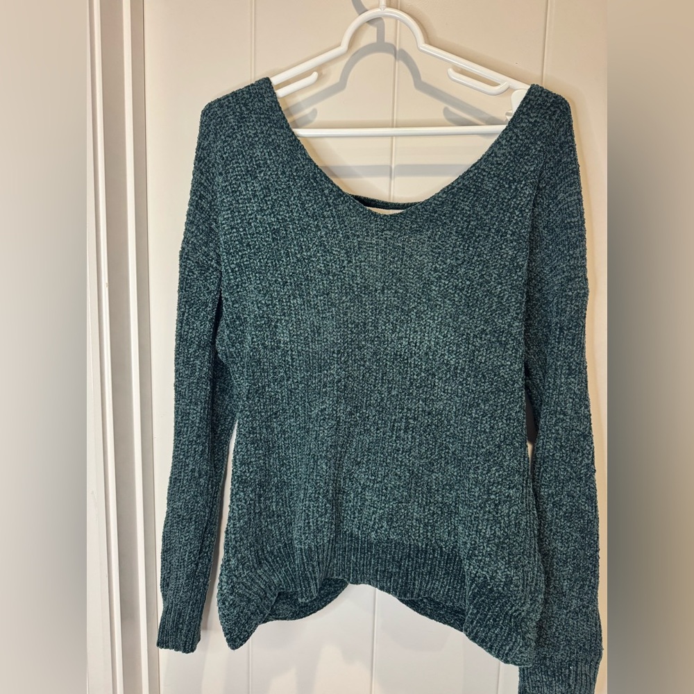 Revamped Deep Teal V-Neck Sweater